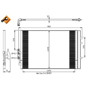 Condensator, airconditioning NRF 350035