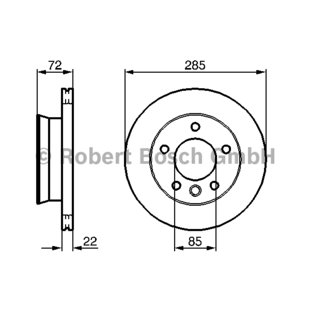 Bremsscheibe BOSCH 0 986 479 212 vorne, belüftet, hochkarbonisiert, 1 Stück