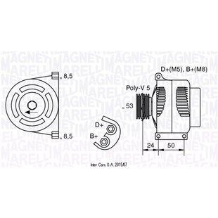 Lichtmaschine, Generator MAGNETI MARELLI 063377013010