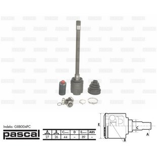 Gelenksatz, Antriebswelle PASCAL G8B004PC Rechts