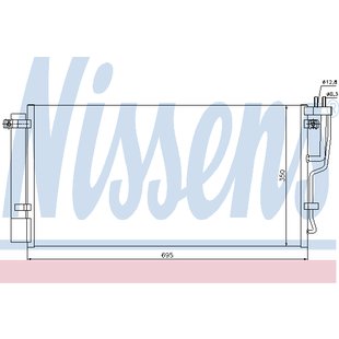 Kondensator, Klimaanlage NISSENS 94992