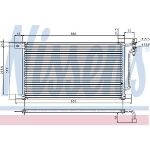 Kondensator, Klimaanlage NISSENS 94527