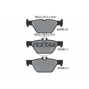 Bremsbelagsatz TEXTAR 2215801, Hinten