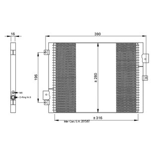 Kondensator, Klimaanlage NRF 35795