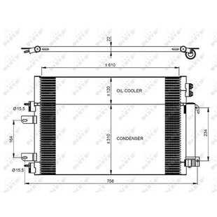 Kondensator, Klimaanlage NRF 350086