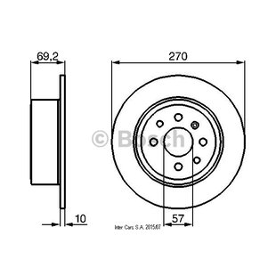 Bremsscheibe BOSCH 0 986 478 420 hinten, voll, 1 Stück