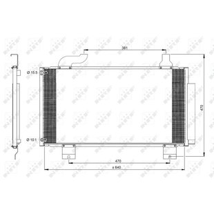 Kondensator, Klimaanlage EASY FIT NRF 350097