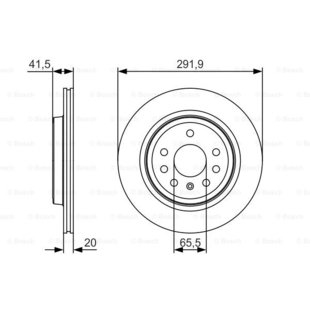 Bremsscheibe BOSCH 0 986 479 S27 hinten, belüftet, 1 Stück