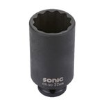 Schlag-Stecknuss SONIC 1/2" 35 mm 12-kant tief