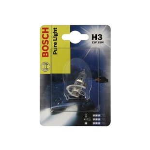 Glühlampe Halogen BOSCH H3 Pure Light 12V, 55W, 1 Stück