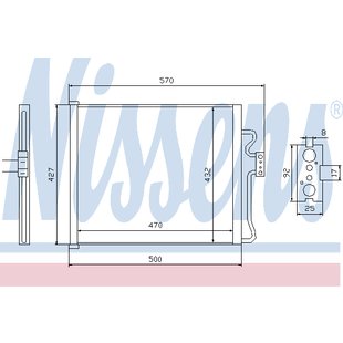 Kondensator, Klimaanlage NISSENS 94528