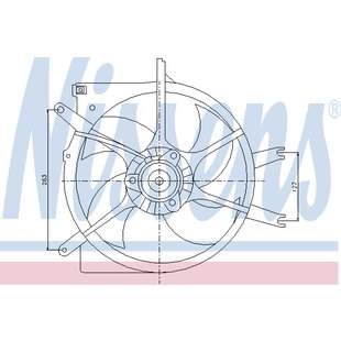 Lüfter, Motorkühlung NISSENS 85043