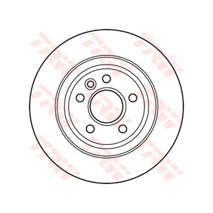 Bremsscheibe TRW DF4844 hinten, voll, 1 Stück