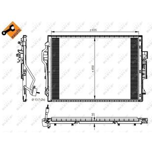 Kondensator, Klimaanlage EASY FIT NRF 350218