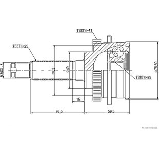 Gelenksatz, Antriebswelle HERTH+BUSS JAKOPARTS J2828118