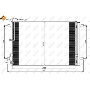 Condensator, airconditioning NRF 350059