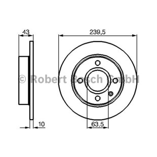 Bremsscheibe BOSCH 0 986 478 501, vorne, voll, 1 Stück