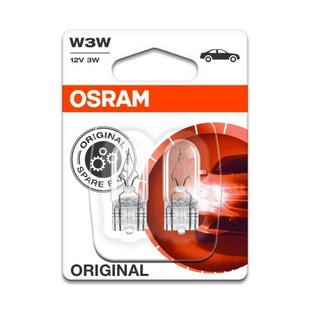 Glühlampe Sekundär OSRAM W3W Standard 12V/3W, 2 Stück für Alfa