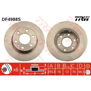 Bremsscheibe TRW DF4988S, 1 Stück