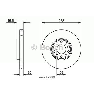 Bremsscheibe BOSCH 0 986 478 546 vorne, belüftet, hochkarbonisiert, 1 Stück