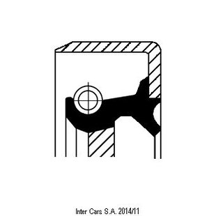 Wellendichtring, Antriebswelle (Ölpumpe) CORTECO 12001775B