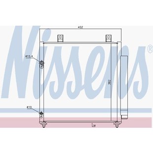 Kondensator, Klimaanlage NISSENS 940447