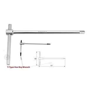 6-Kant Stiftschlüssel HEX TOPTUL 12 mm Länge: 320mm mit Schiebegriff 