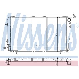 Kühler, Motorkühlung NISSENS 641111