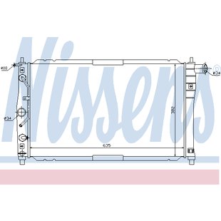 Kühler, Motorkühlung NISSENS 616551