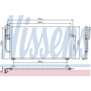 Kondensator, Klimaanlage NISSENS 94306