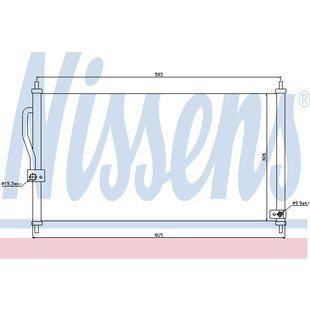 Kondensator, Klimaanlage NISSENS 94458