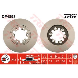 Bremsscheibe TRW DF4898 vorne, belüftet, 1 Stück