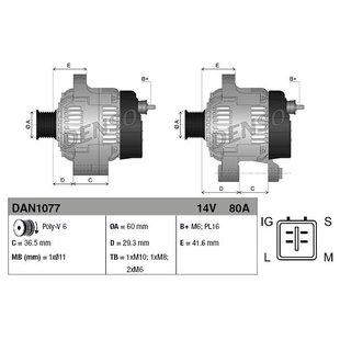 Driefasige generator DENSO DAN1077