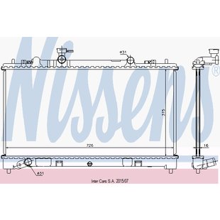 Kühler, Motorkühlung NISSENS 68510