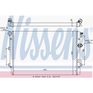 Kühler, Motorkühlung NISSENS 65015