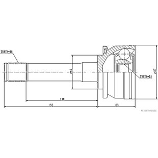 Gelenksatz, Antriebswelle HERTH+BUSS JAKOPARTS J2825018