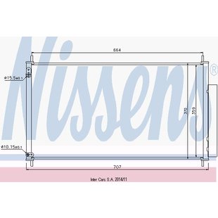 Kondensator, Klimaanlage NISSENS 940340