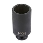 Schlag-Stecknuss SONIC 1/2" 36 mm 12-kant tief