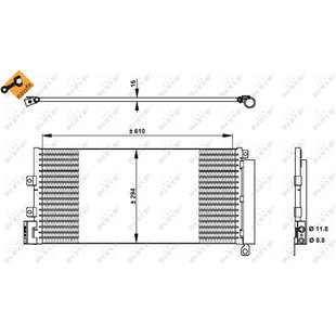 Condensor, airconditioning NRF 350332