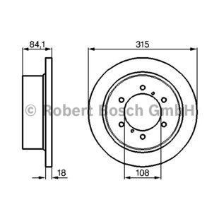 Bremsscheibe BOSCH 0 986 478 713 hinten, voll, 1 Stück