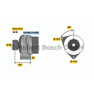 Lichtmaschine, Generator BOSCH 0 986 041 120