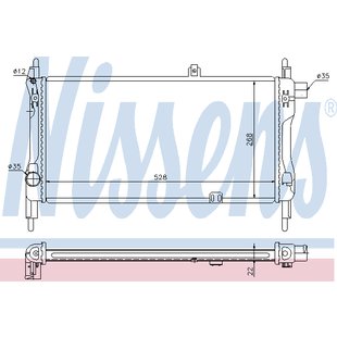 Kühler, Motorkühlung NISSENS 632381