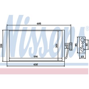 Kondensator, Klimaanlage NISSENS 94579