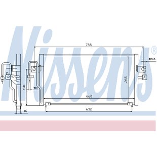 Kondensator, Klimaanlage NISSENS 94494