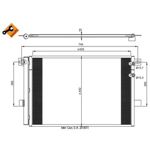 Condensor, airconditioning NRF 350041